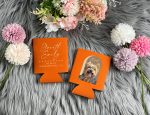 1. Dog Illustration Koozies - Orange