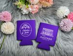 10 - Venue Wedding Koozies - Purple