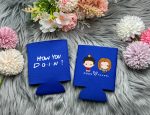 21. Couple Illustration Koozies - Blue