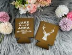 Hunting Koozies Wedding koozies - D8 - Dark Brown